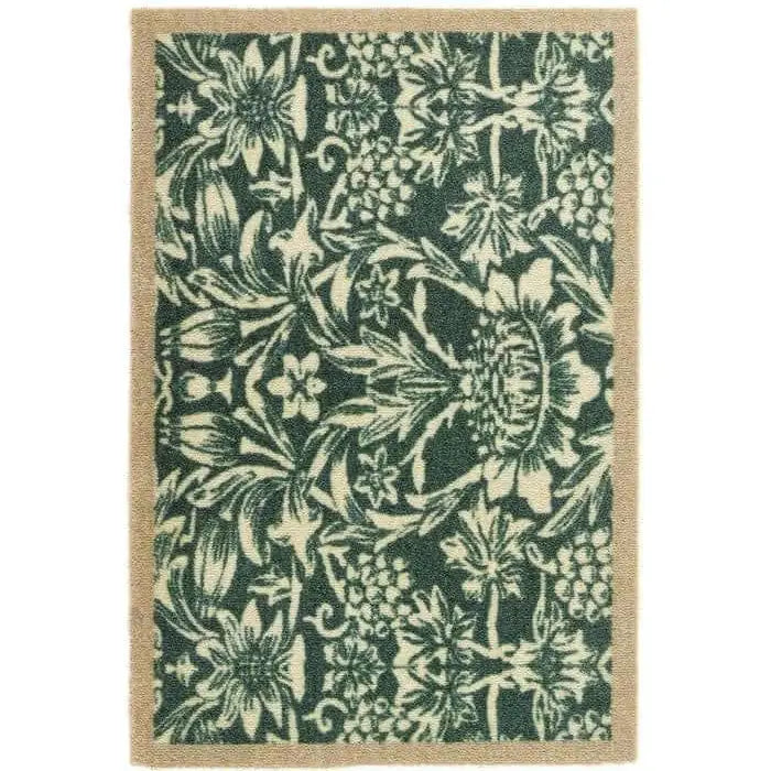 Abstract Washable Mat and Runner - My Heritage Green / 50X75 cm - Doormat