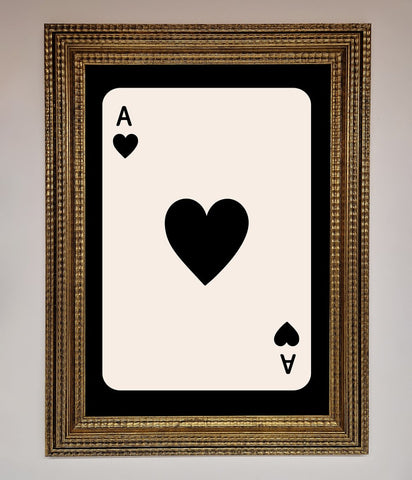 Ace Of Hearts Framed Poster