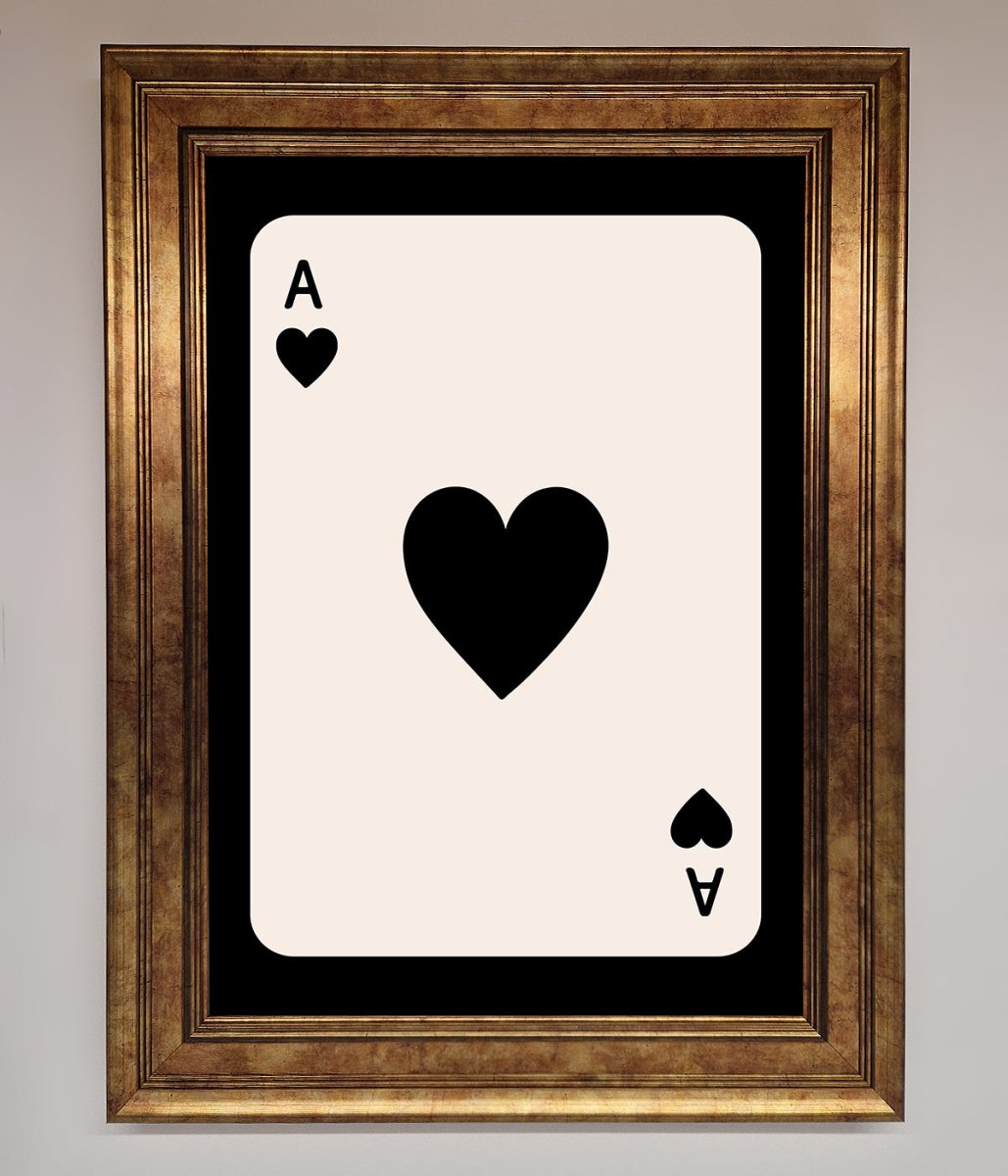 Ace Of Hearts Framed Poster