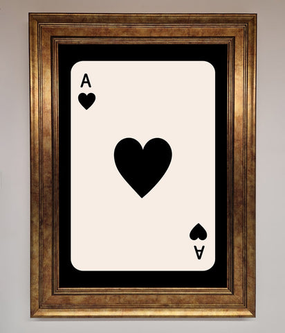 Ace Of Hearts Framed Poster