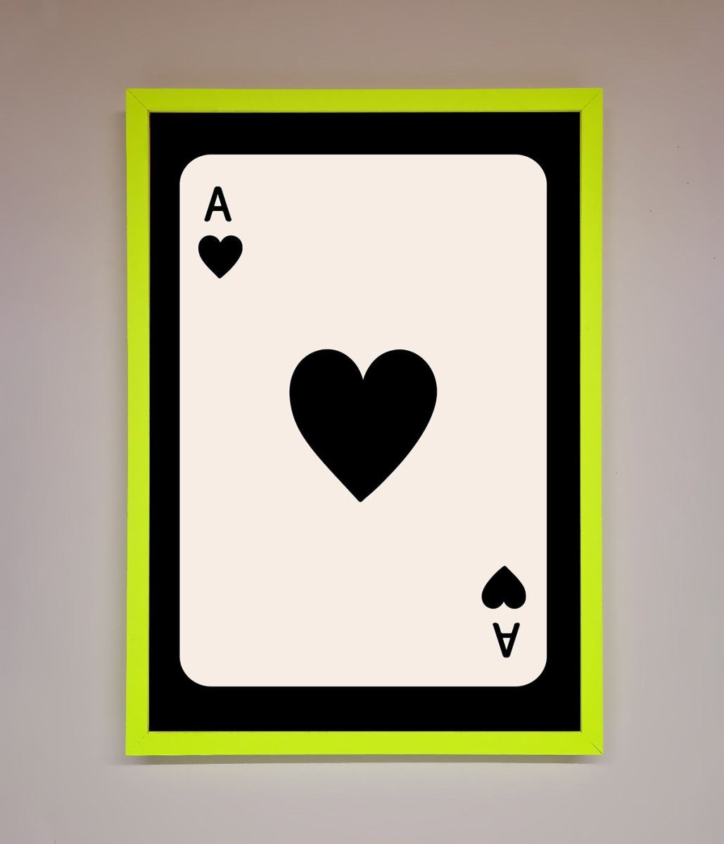 Ace Of Hearts Framed Poster