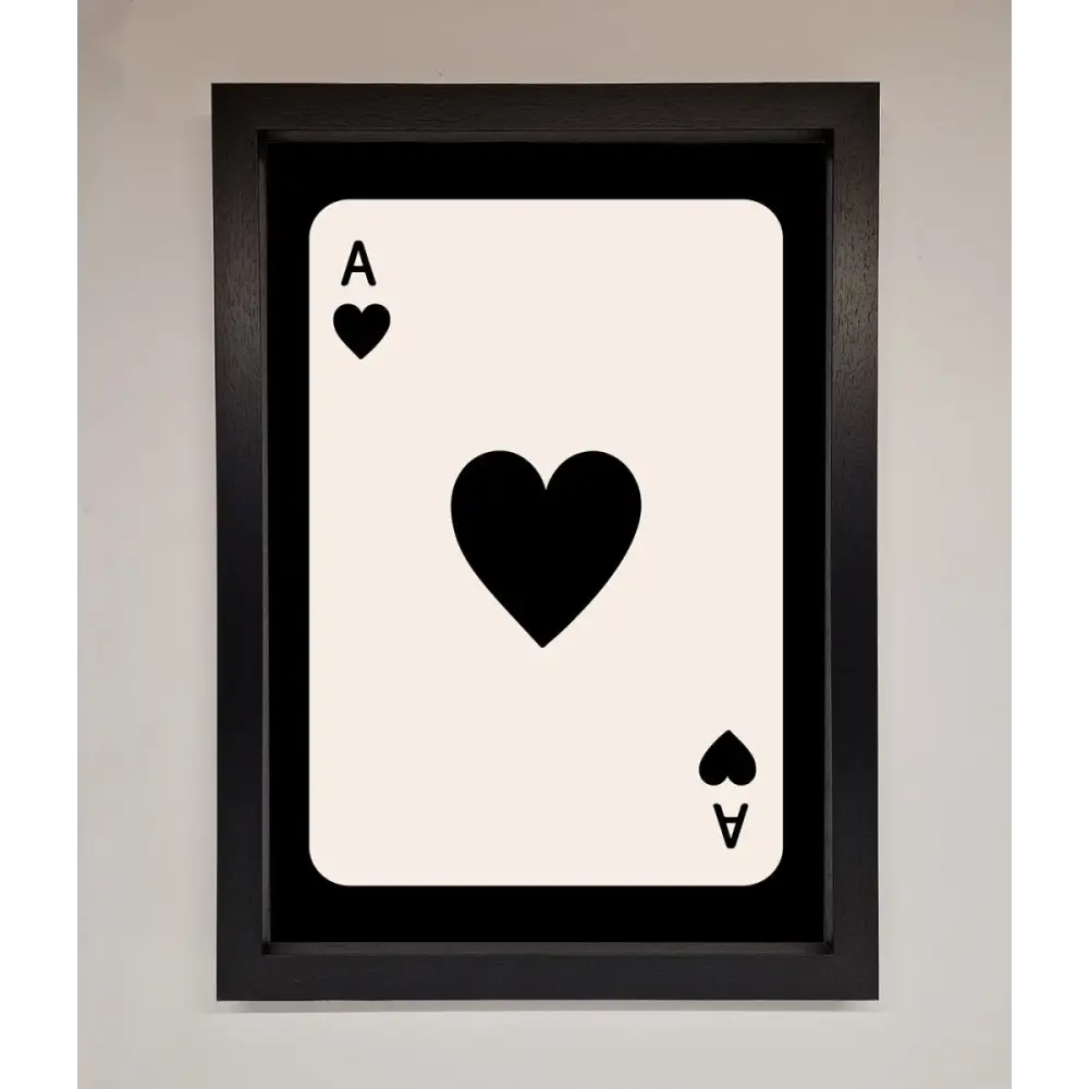 Ace Of Hearts Framed Poster - A3 (29.7 x 42 cm) / Black - Framed Print