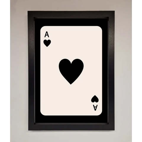 Ace Of Hearts Framed Poster - A3 (29.7 x 42 cm) / Black - Framed Print