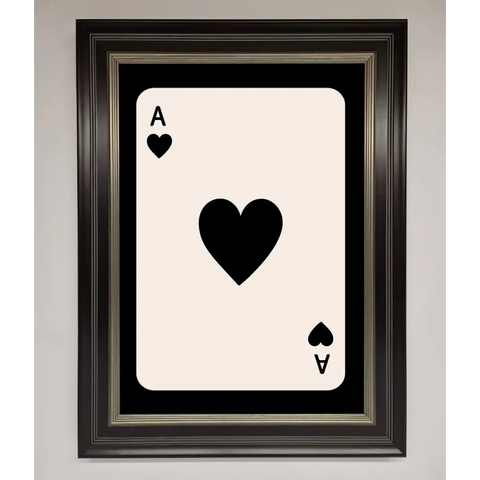 Ace Of Hearts Framed Poster - A3 (29.7 x 42 cm) / Black Silver - Framed Print
