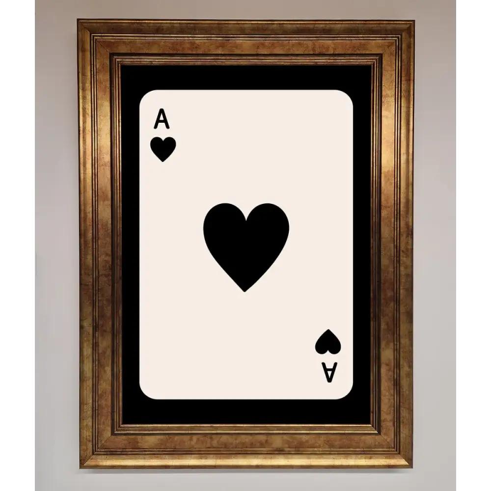 Ace Of Hearts Framed Poster - A3 (29.7 x 42 cm) / Bronze - Framed Print