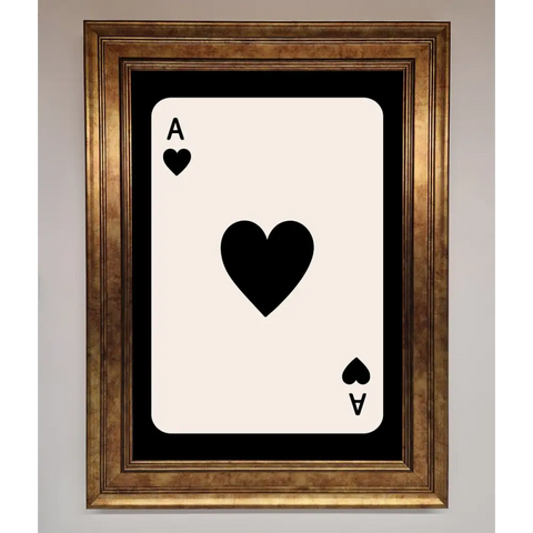 Ace Of Hearts Framed Poster - A3 (29.7 x 42 cm) / Bronze - Framed Print