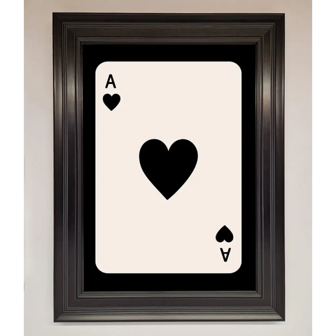 Ace Of Hearts Framed Poster - A3 (29.7 x 42 cm) / Matt Black - Framed Print