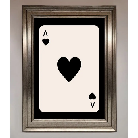 Ace Of Hearts Framed Poster - A3 (29.7 x 42 cm) / Silver - Framed Print