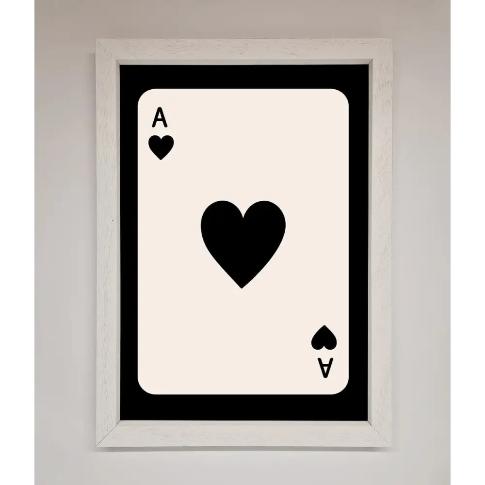 Ace Of Hearts Framed Poster - A3 (29.7 x 42 cm) / White - Framed Print