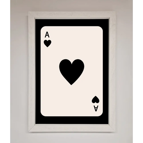 Ace Of Hearts Framed Poster - A3 (29.7 x 42 cm) / White - Framed Print