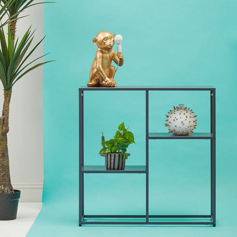 Acero Grey Metal Three Tier Shelf Unit