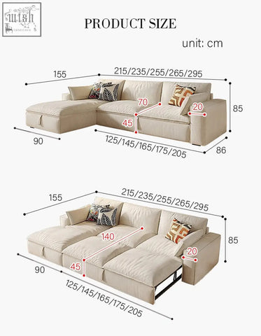 Beige suede acosta corner sofa bed with storage featuring modular design and multiple size options corner sofa bed