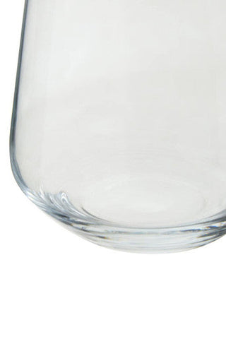 Clear glass vase with smooth rounded base and subtle ridges on rim in ada set of 4 crystal large tumblers