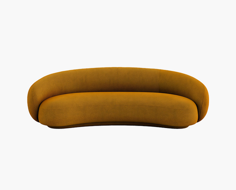 Marius Cashew Sofa, Three Seater Curved Sofa