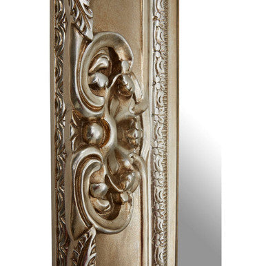 Adelere ornate metallic foliage wall mirror with gold-toned baroque style frame and intricate metallic foliage carvings