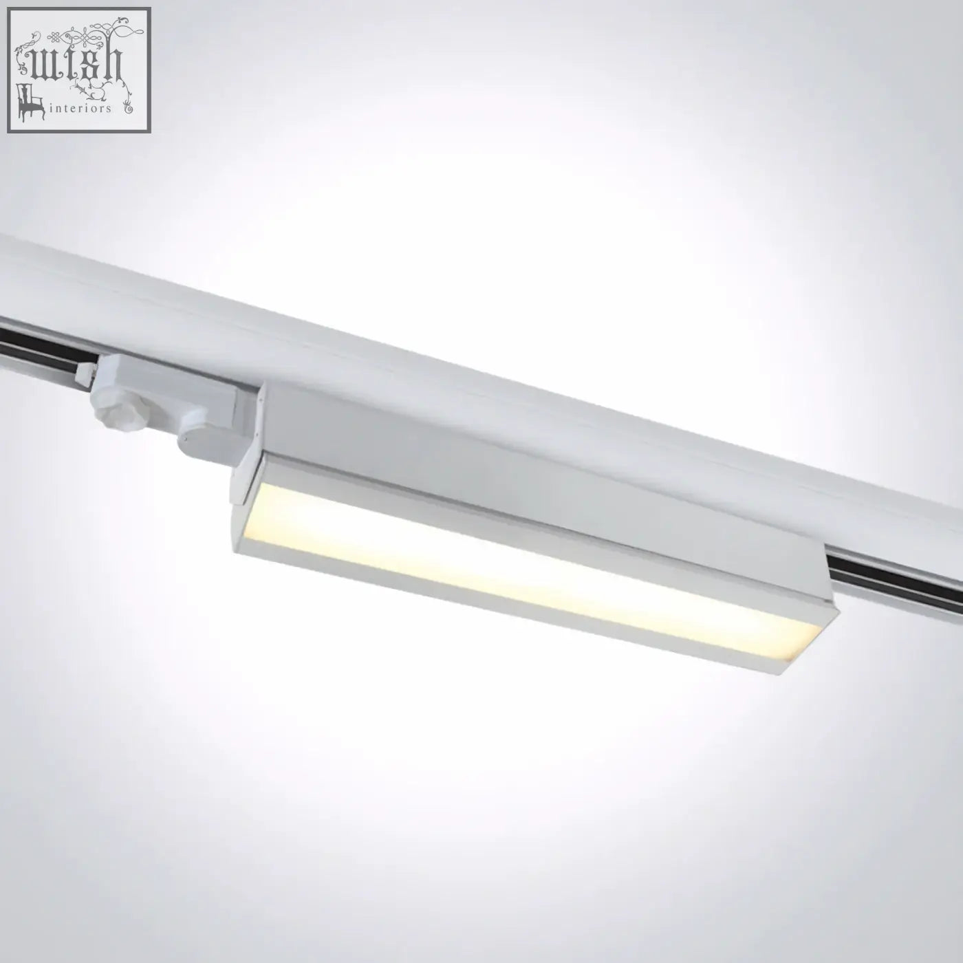 Adjustable white rectangular led linear track light with sleek modern design and warm glow for stylish lighting