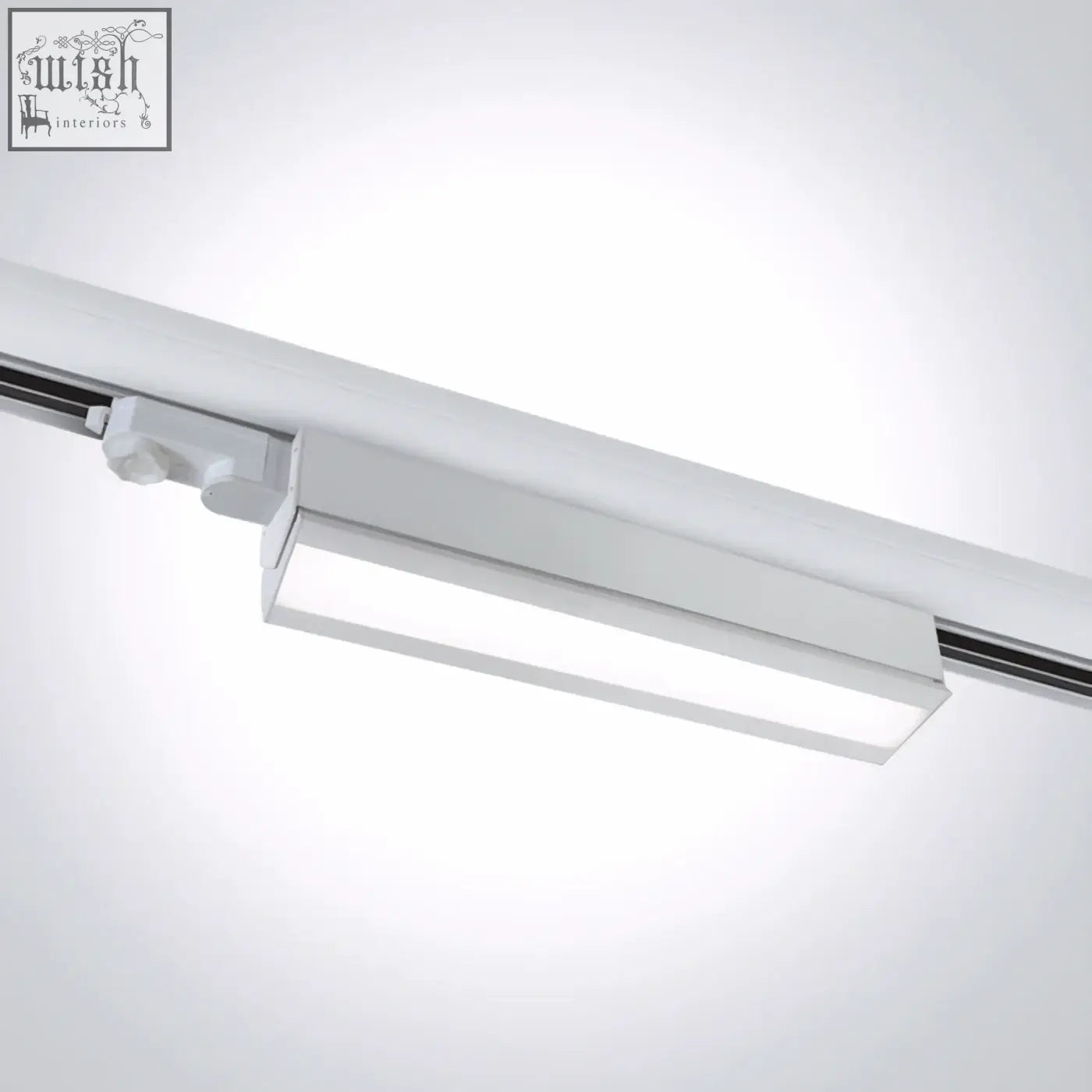Adjustable white rectangular led linear track light with sleek modern design and smooth matte finish 65026t