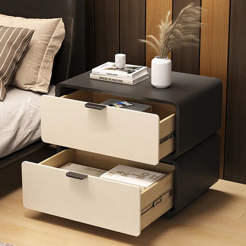 Adonis Bedside Table Black & Cream