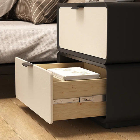 Adonis Bedside Table Black & Cream