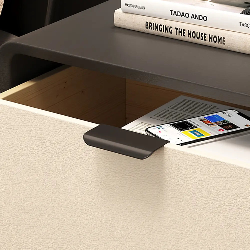 Adonis Bedside Table Black & Cream