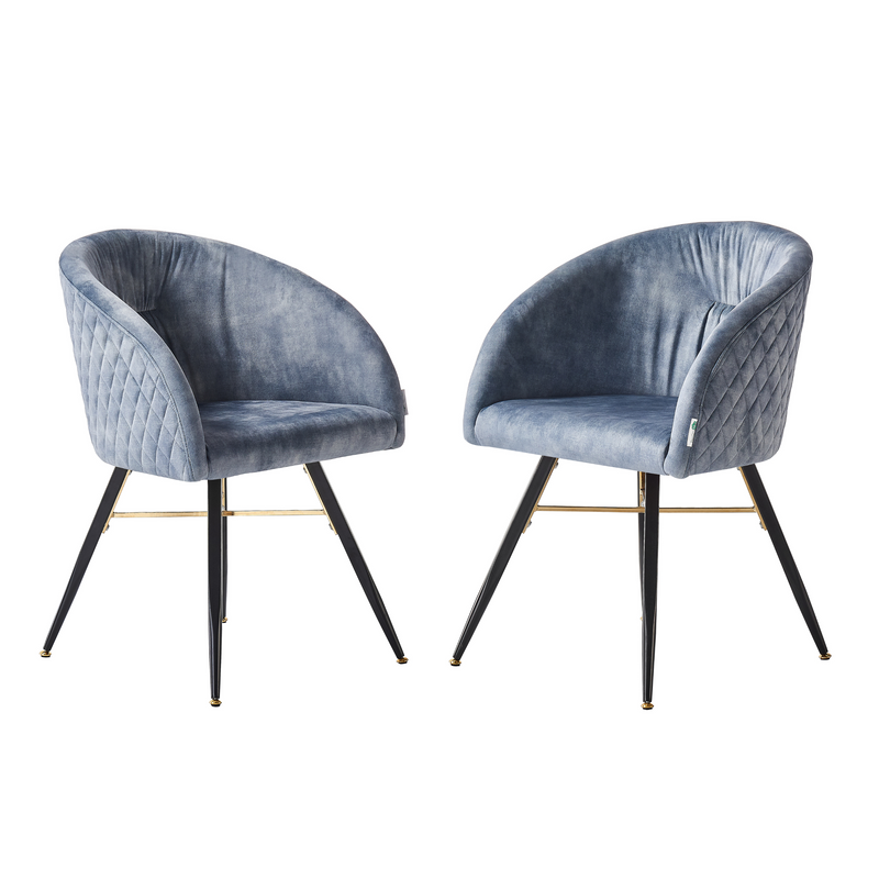 Vittorio LUX Velvet Dining Chair with Metal Legs - Perfect for Dining Room Living Room