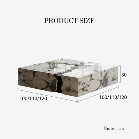 Aesop Low Coffee Table Square Marble