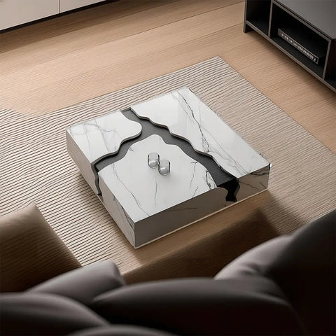 Aesop Low Coffee Table Square Marble