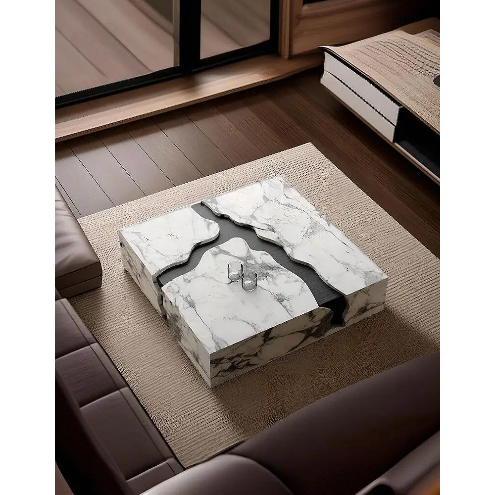 Aesop Low Coffee Table Square Marble - Texture 1 / 100cmx100cm