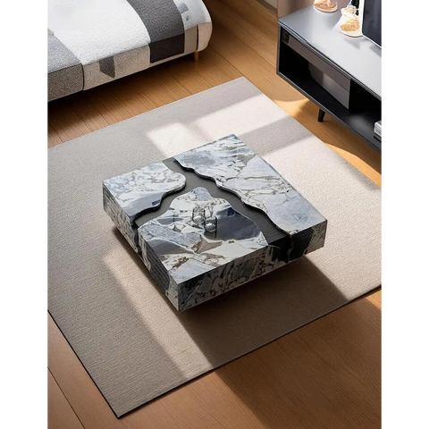Aesop Low Coffee Table Square Marble - Texture 2 / 100cmx100cm