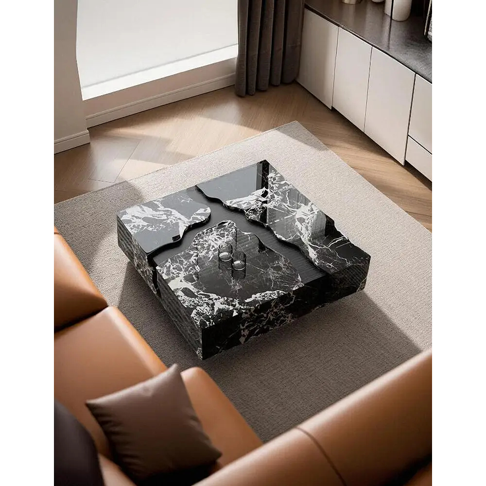 Aesop Low Coffee Table Square Marble - Texture 3 / 100cmx100cm