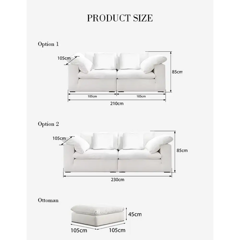 Aidan Two / Three / Four Seater Sofa Linen - sofa