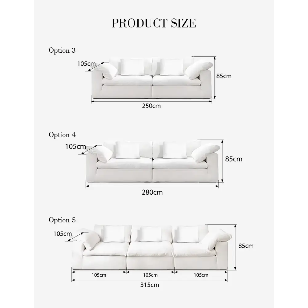 Aidan Two / Three / Four Seater Sofa Linen - sofa