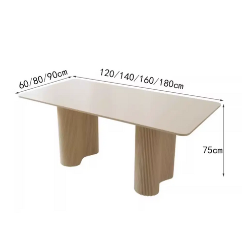 Aiden White Dining Table, Sintered Stone｜ DC Concept