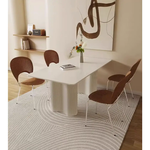 Aiden White Dining Table, Sintered Stone｜ DC Concept