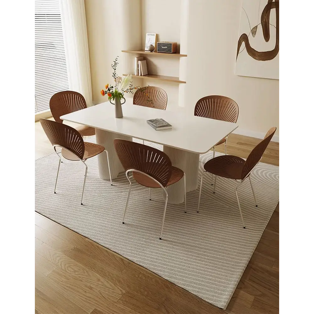 Aiden White Dining Table, Sintered Stone｜ DC Concept