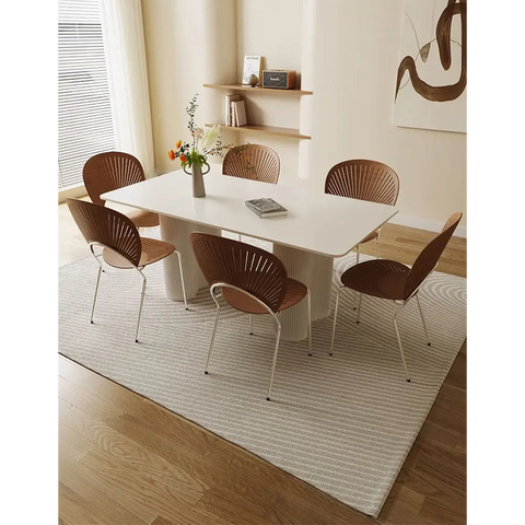 Aiden White Dining Table, Sintered Stone｜ DC Concept