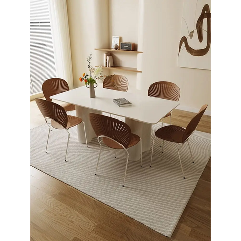 Aiden White Dining Table, Sintered Stone｜ DC Concept