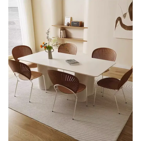 Aiden White Dining Table, Sintered Stone｜ DC Concept