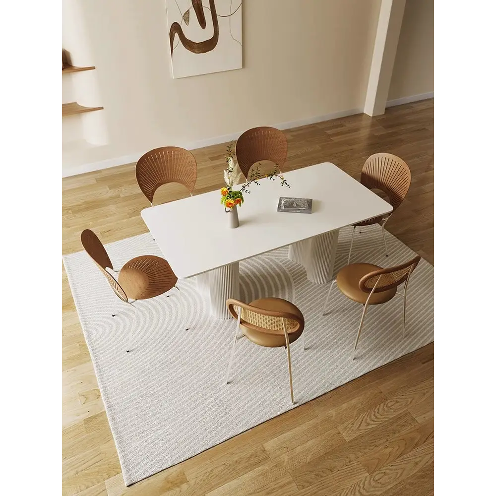 Aiden White Dining Table, Sintered Stone｜ DC Concept