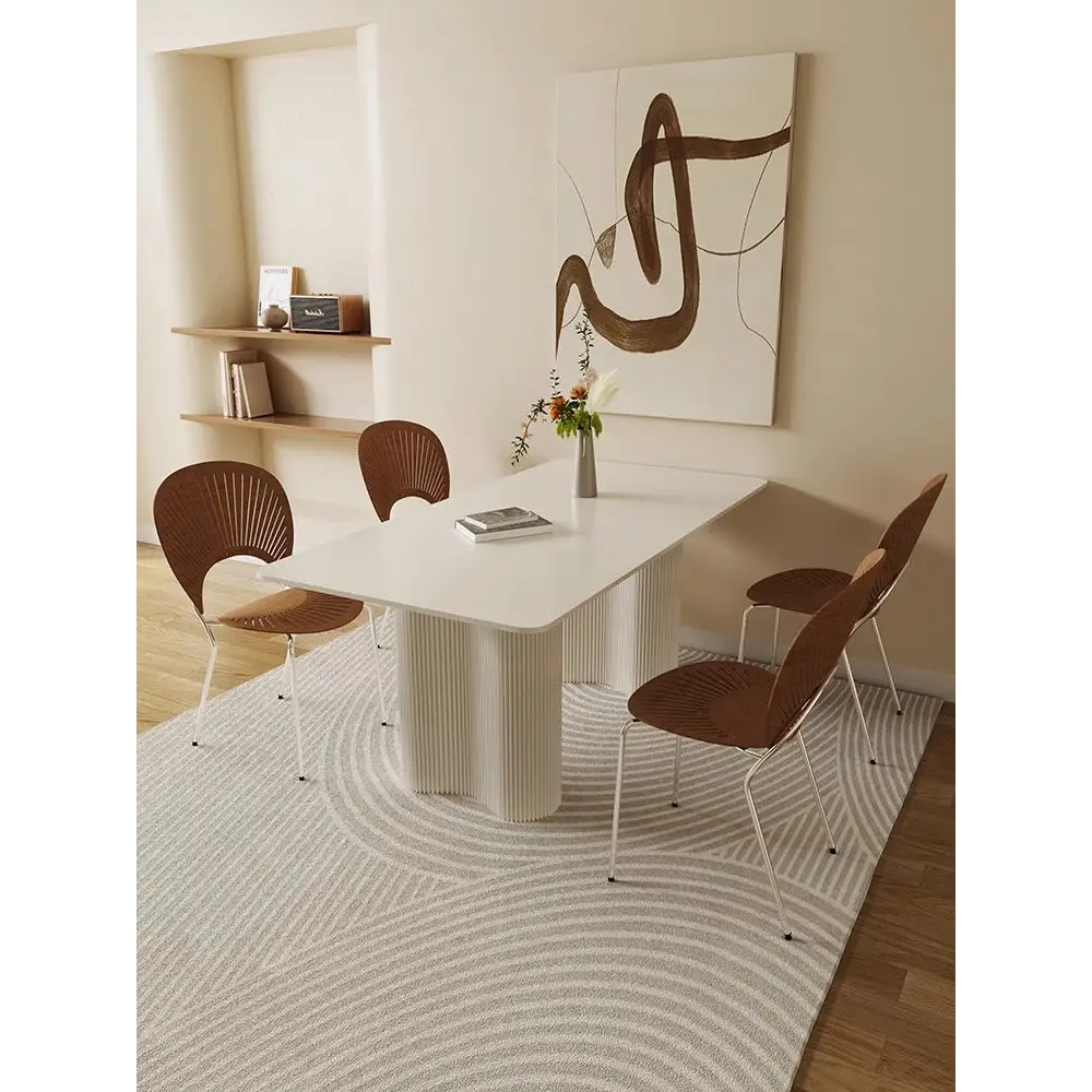 Aiden White Dining Table, Sintered Stone｜ DC Concept