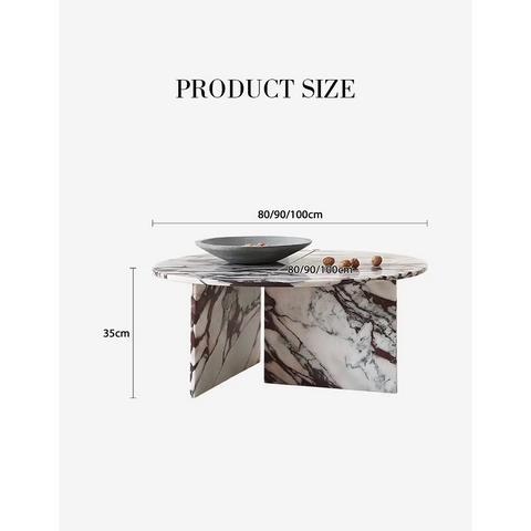 Aiko Coffee Table Round Marble