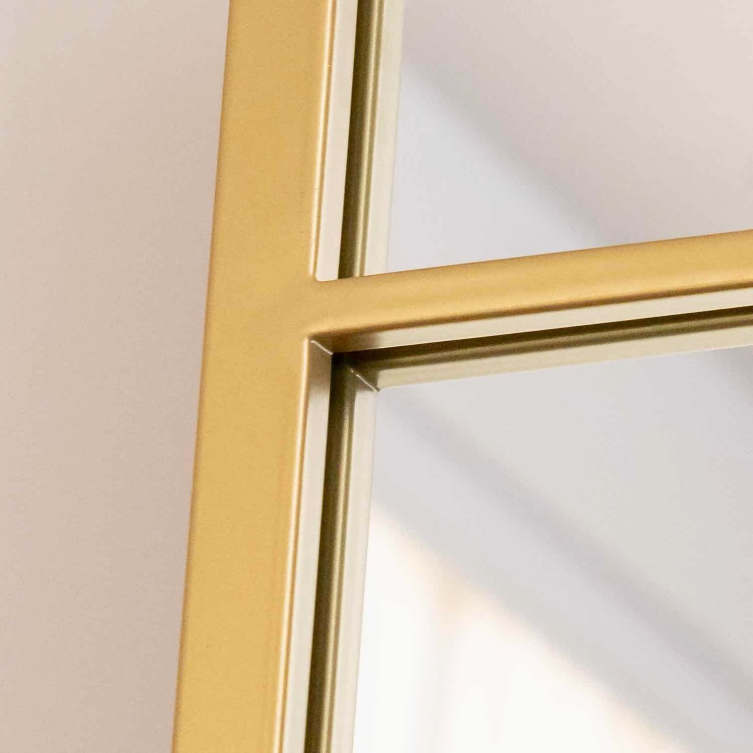 Aimi - Full Length Gold Metal Rectangle Window Mirror - 180cm x 90cm