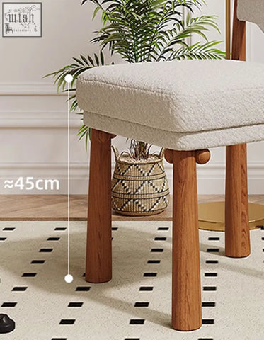 Beige textured fabric ainsley dining chair with wooden legs and comfortable seat height perfect for dining areas