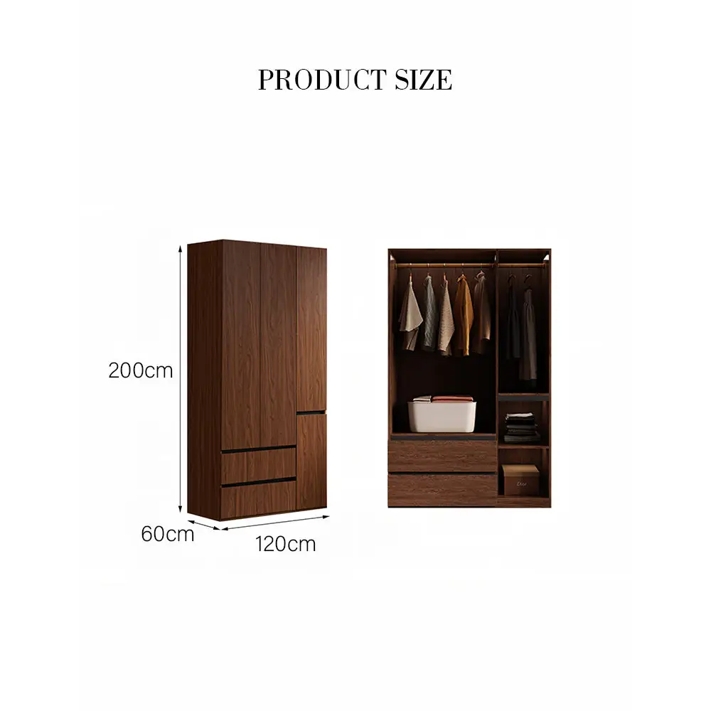 Aisha Wardrobe 2 Door Wardrobe 4 Door Wardrobe More Sizes - 120 x 60 x 200cm