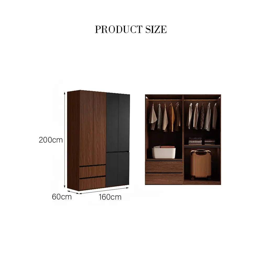 Aisha Wardrobe 2 Door Wardrobe 4 Door Wardrobe More Sizes - 160 x 60 x 200cm