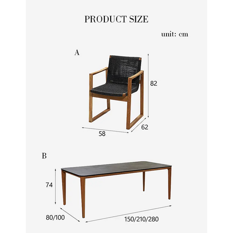Aisulu Outdoor Dining Set 2 or 6 Seater - outdoor table and chairs