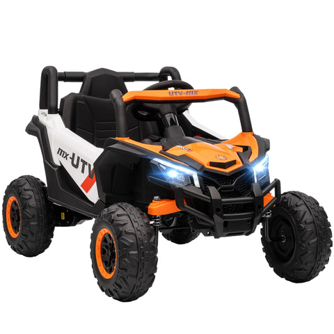 Aiyaplay orange and black kids electric car with remote control and illuminated headlights for ages 3 to 5 years