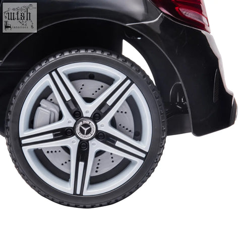 Black and silver benz slc styled 12v electric ride wheel with detailed multi spoke design for kids remote control car