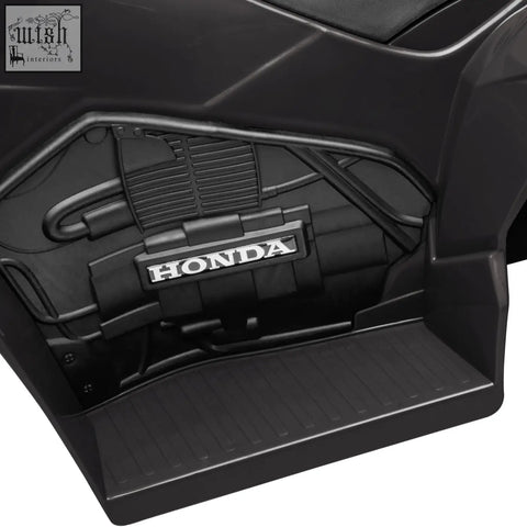 Black honda licensed kids electric quad bike floor mat with textured grip and embossed logo for authentic driving experience foot pedal