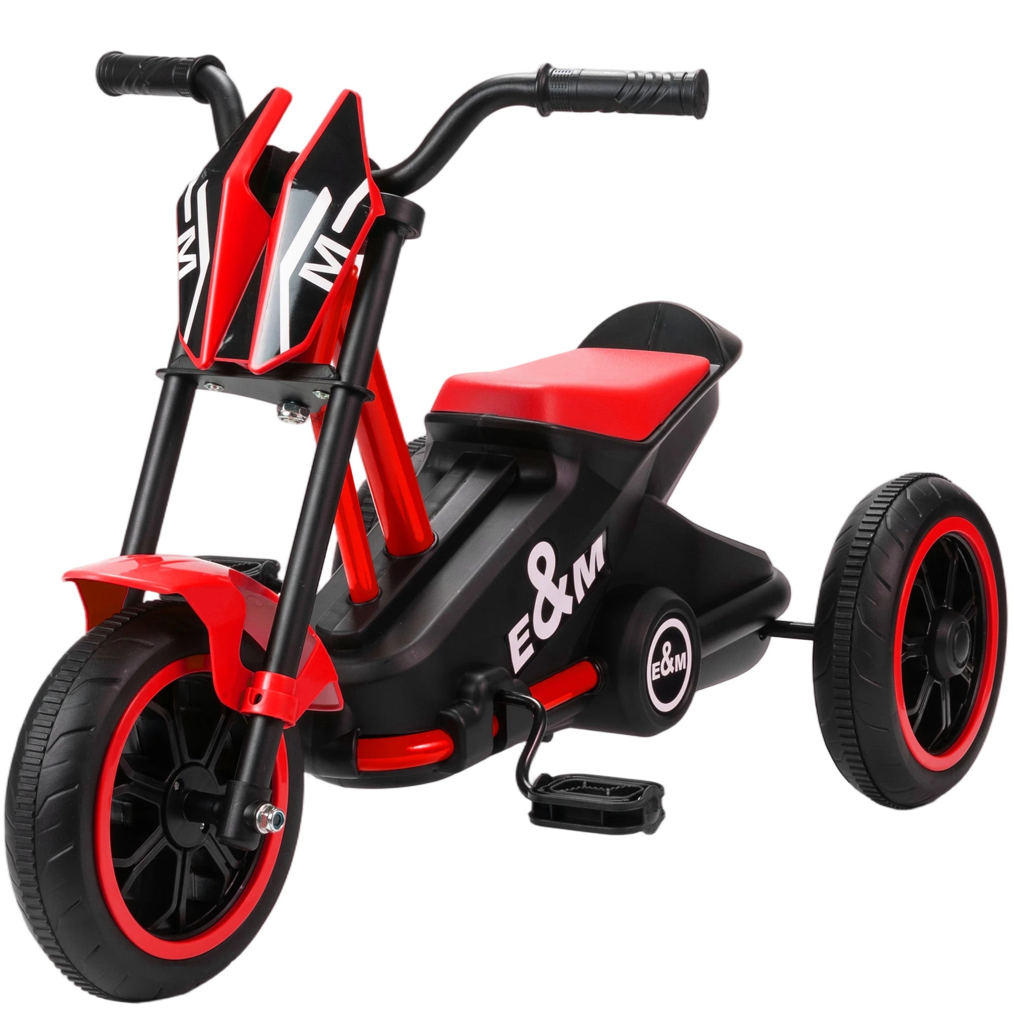 Red and black kids tricycle with steel frame and sporty design ai yaplay baby trike for indoor outdoor use